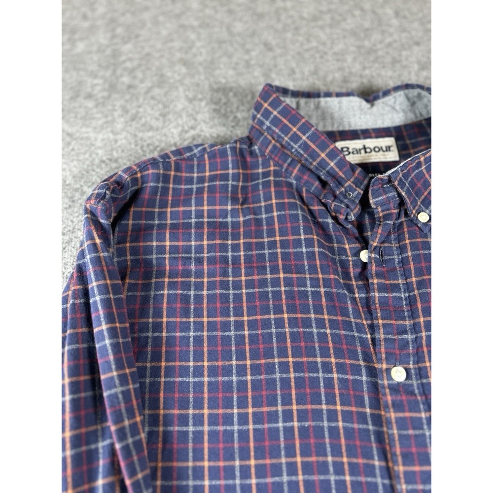 Barbour Long Sleeve Button Up Plaid Shirt Men Size XL Multicolor